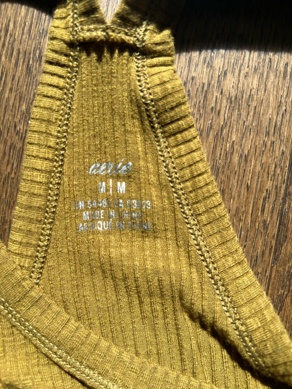 aerie Olive Ribbed Racerback Tank - Picture 3 of 3
